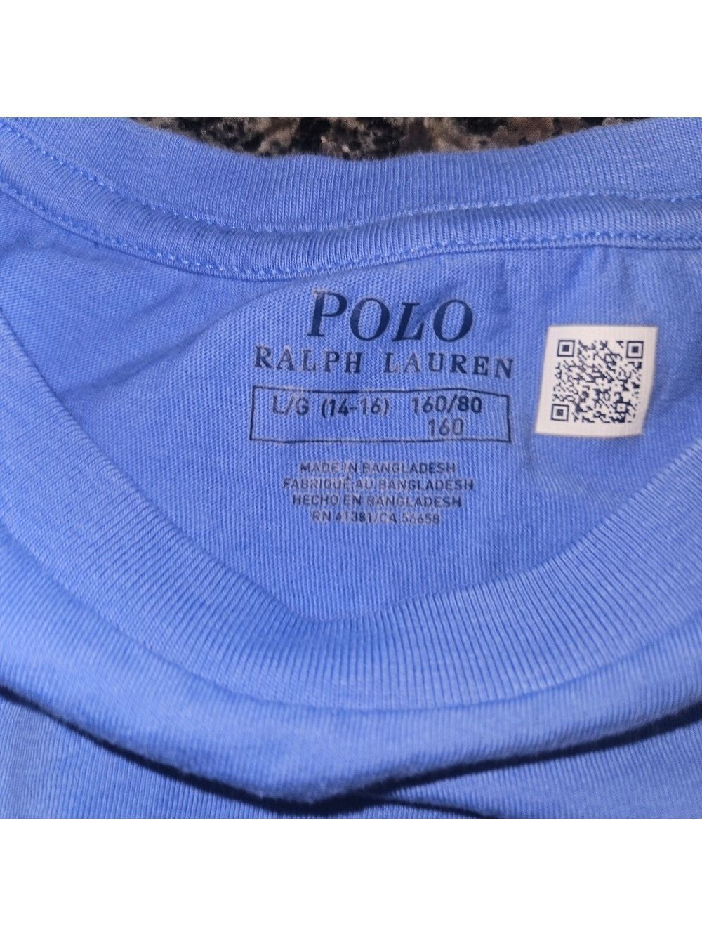 Polo Ralph Lauren Boys Logo Tee Blue Cotton Jersey Shirt Size L (14–16) - Picture 3 of 8